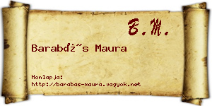 Barabás Maura névjegykártya